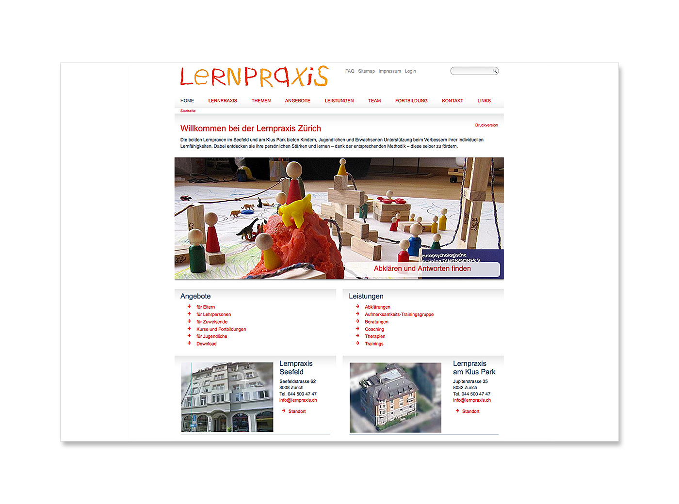 Website, Lernpraxis, Praxisgemeinschaft für Lernfragen